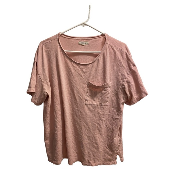 Madewell * Women’s Short Sleeve Slub Tee in Pink Size XL - Picture 1 of 5